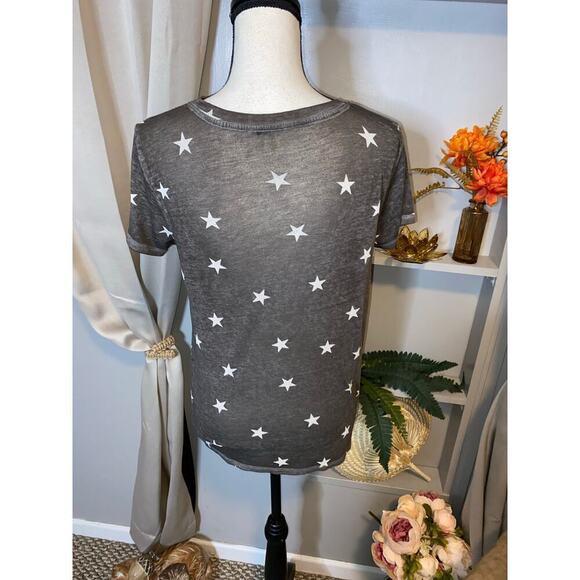 Lucky Brand Brown Stars Tee size Small Worn Retro Vintage Look Thin T-Shirt GUC - Picture 7 of 11